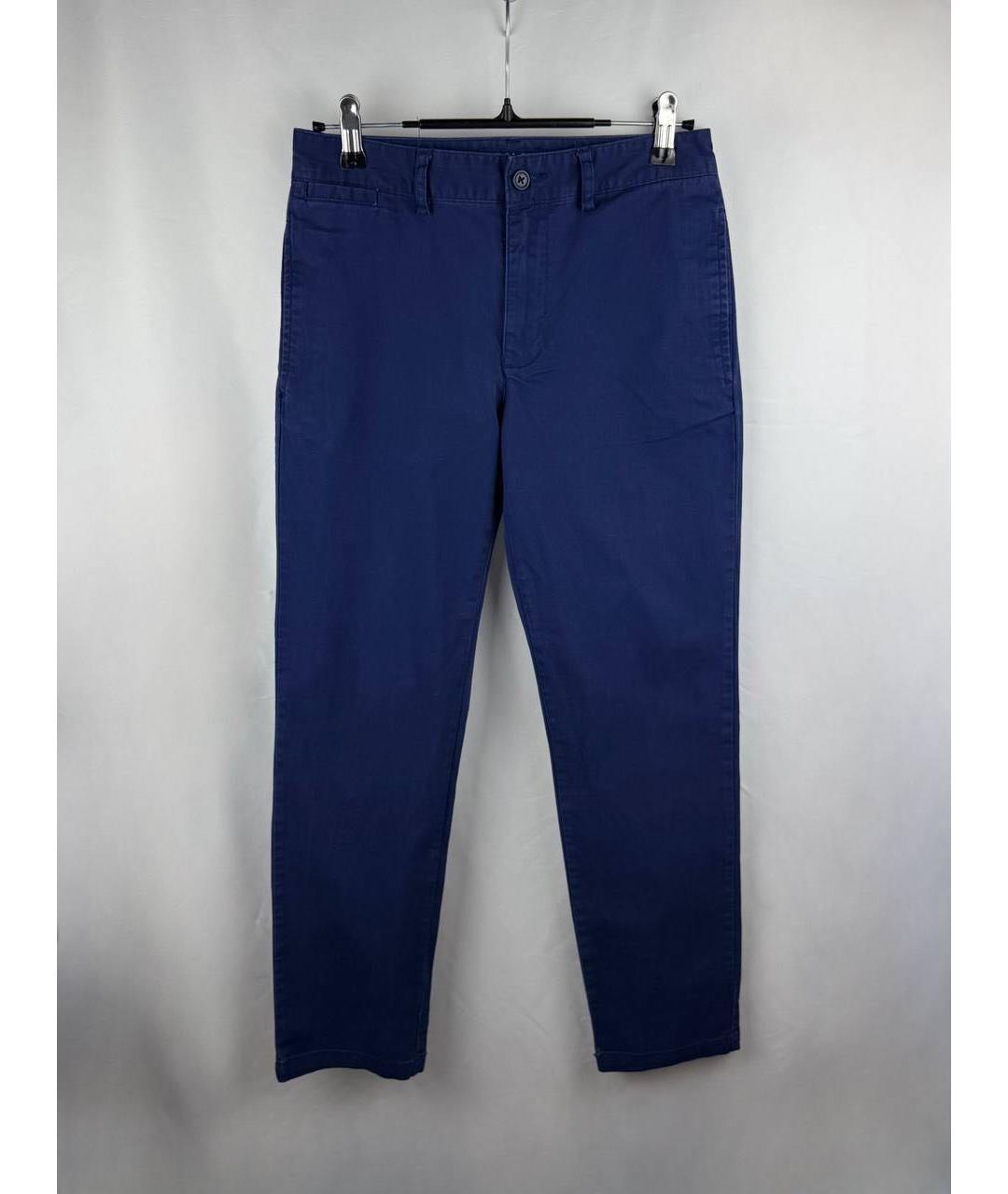 POLO RALPH LAUREN Темно-синие хлопко-эластановые прямые брюки, фото 2