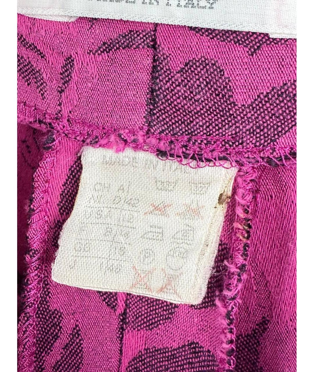MAX MARA Фуксия меховые брюки широкие, фото 5