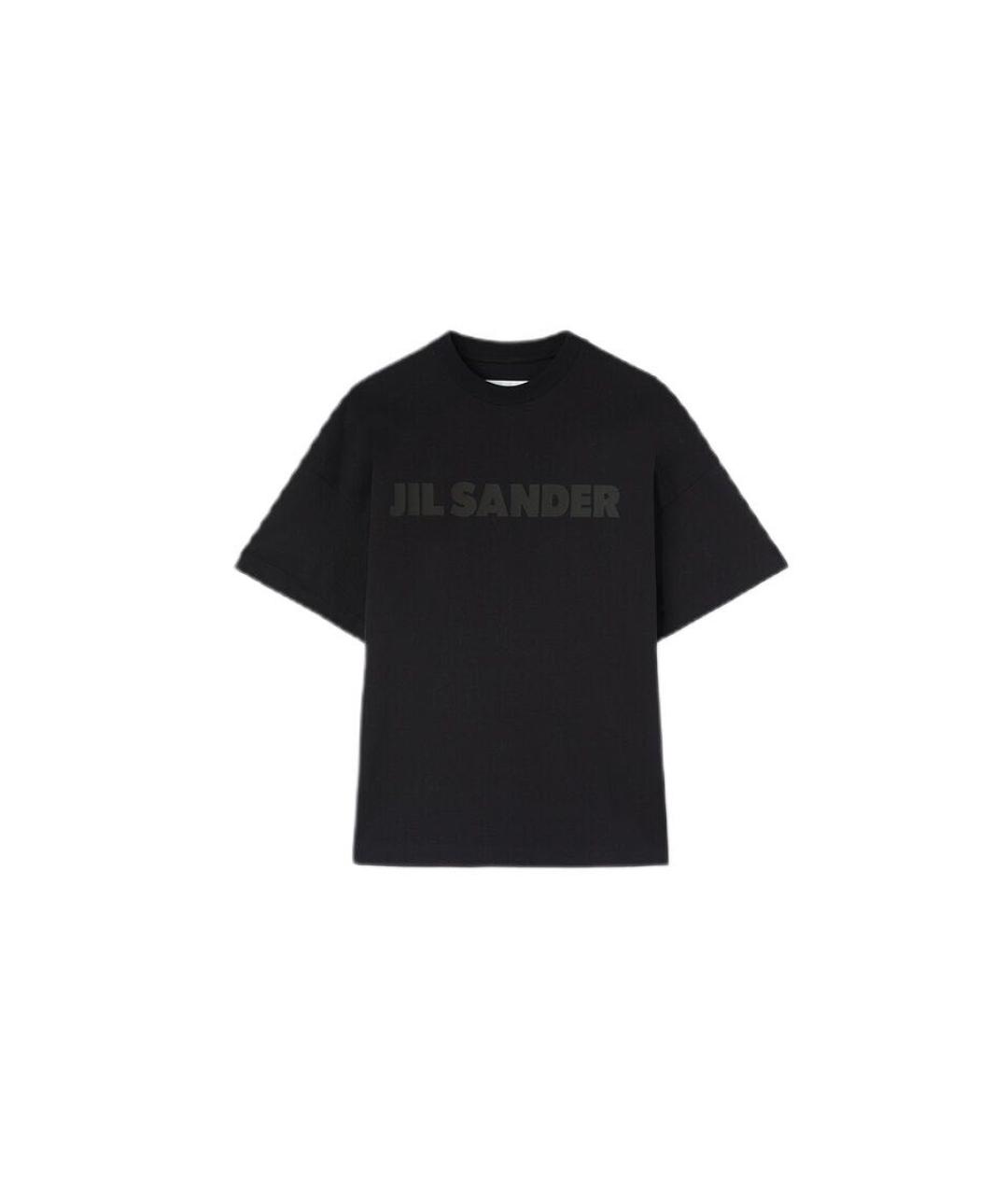 JIL SANDER Черная хлопковая футболка, фото 1
