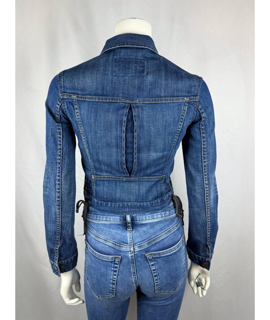 LEVI'S Синяя хлопко-эластановая куртка, фото 8