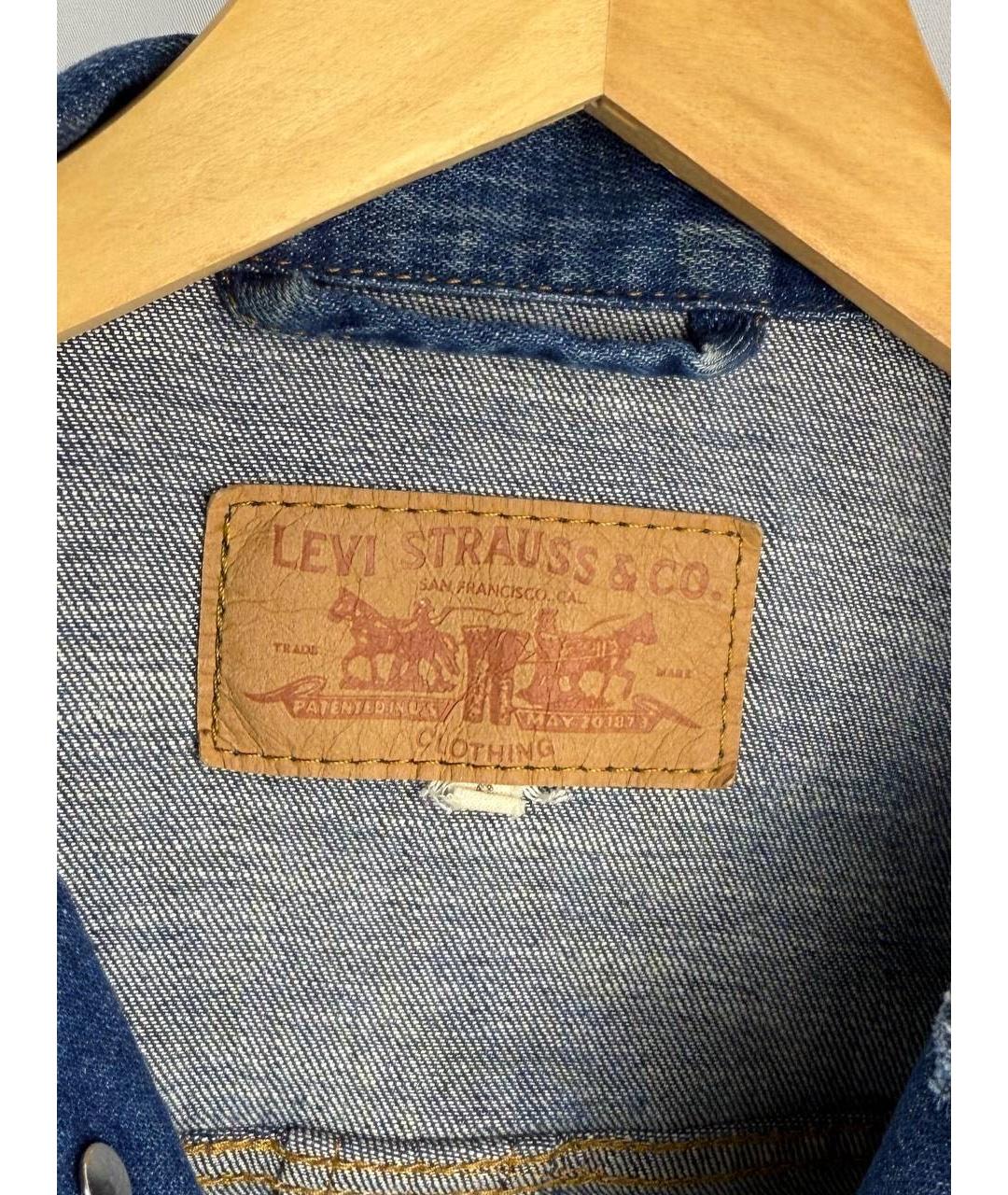 LEVI'S Синяя хлопко-эластановая куртка, фото 6