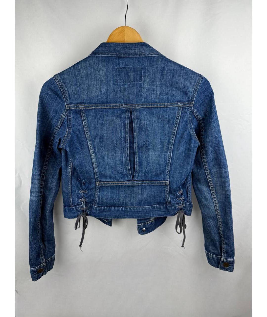 LEVI'S Синяя хлопко-эластановая куртка, фото 4