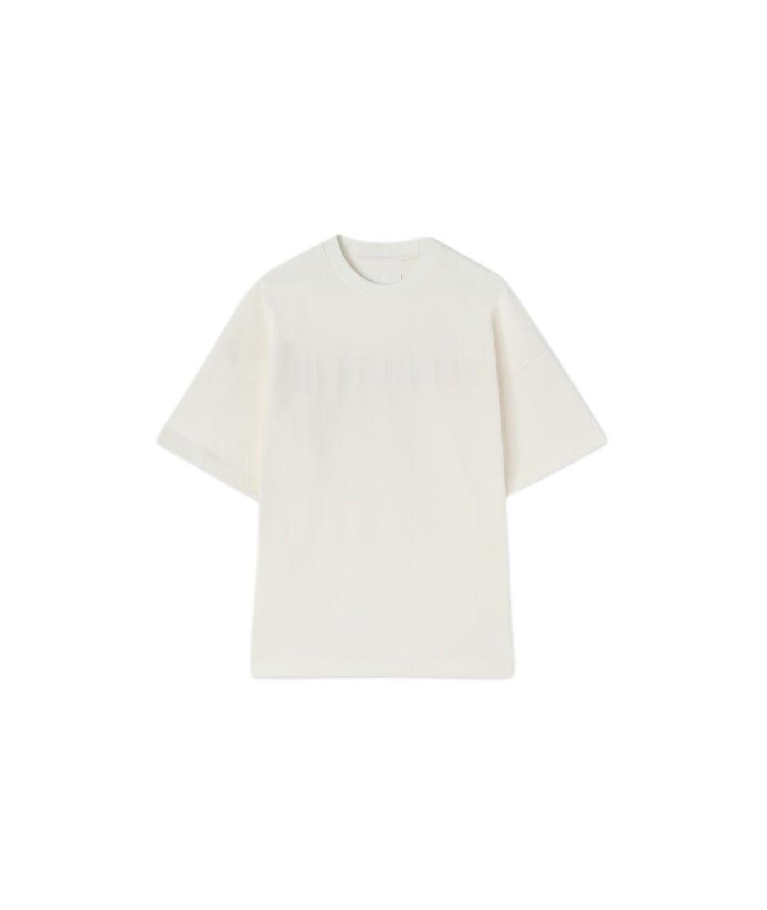 JIL SANDER Белая хлопковая футболка, фото 1