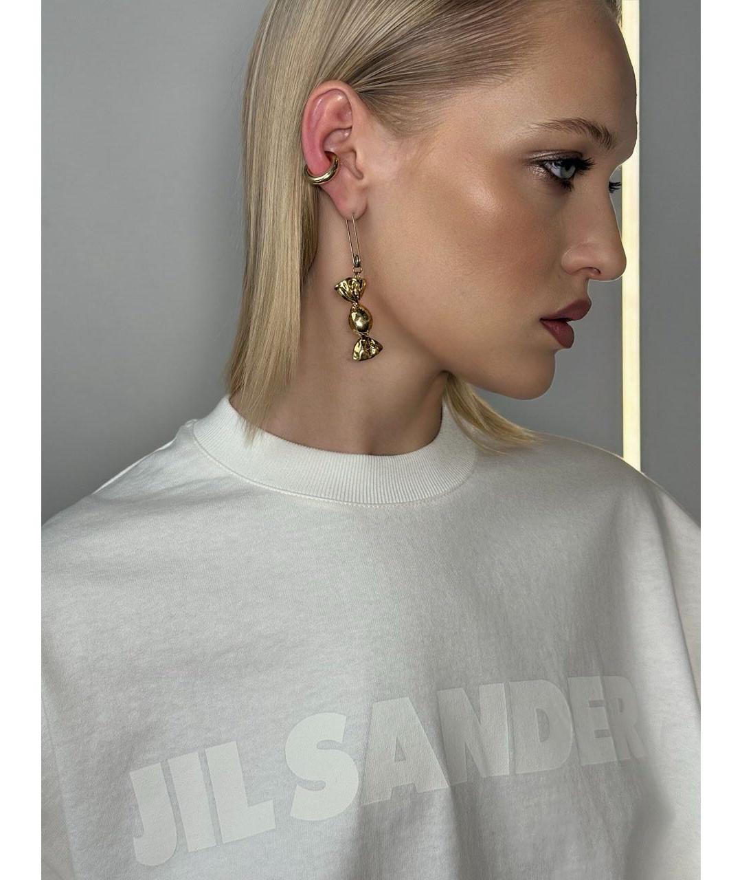 JIL SANDER Белая хлопковая футболка, фото 4