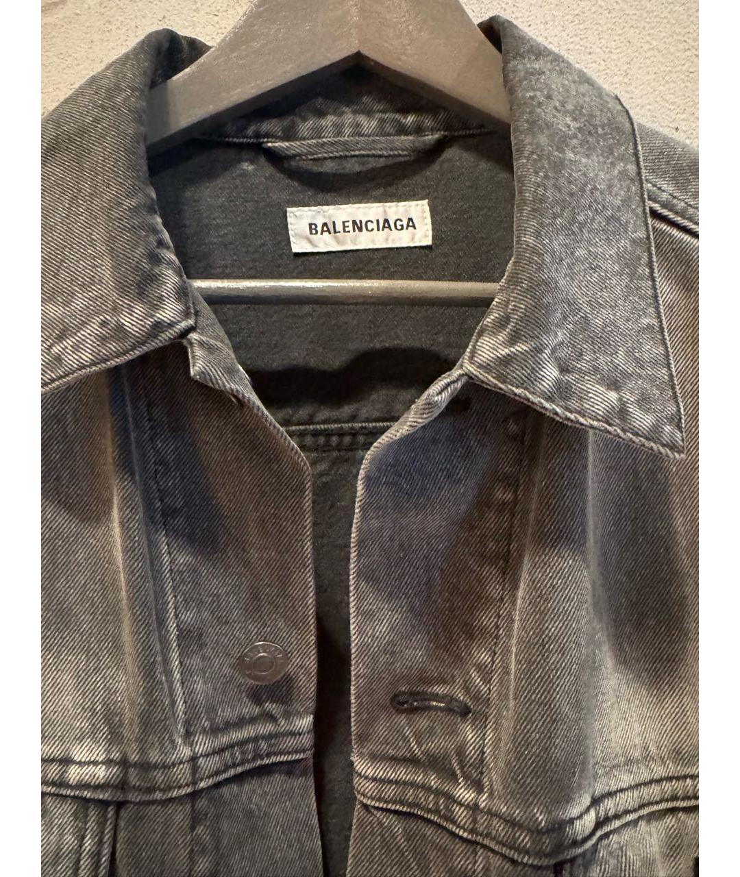 BALENCIAGA Черная хлопковая куртка, фото 4