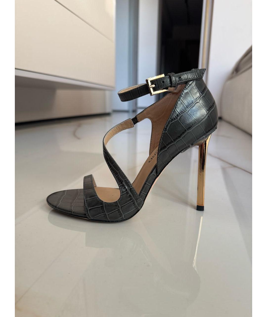 TOM FORD Серые босоножки из экзотической кожи, фото 8