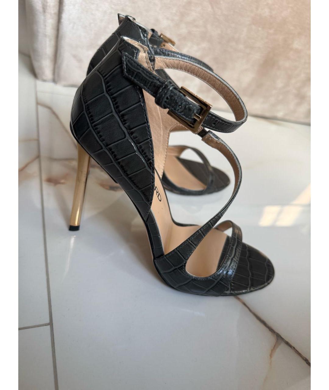 TOM FORD Серые босоножки из экзотической кожи, фото 5