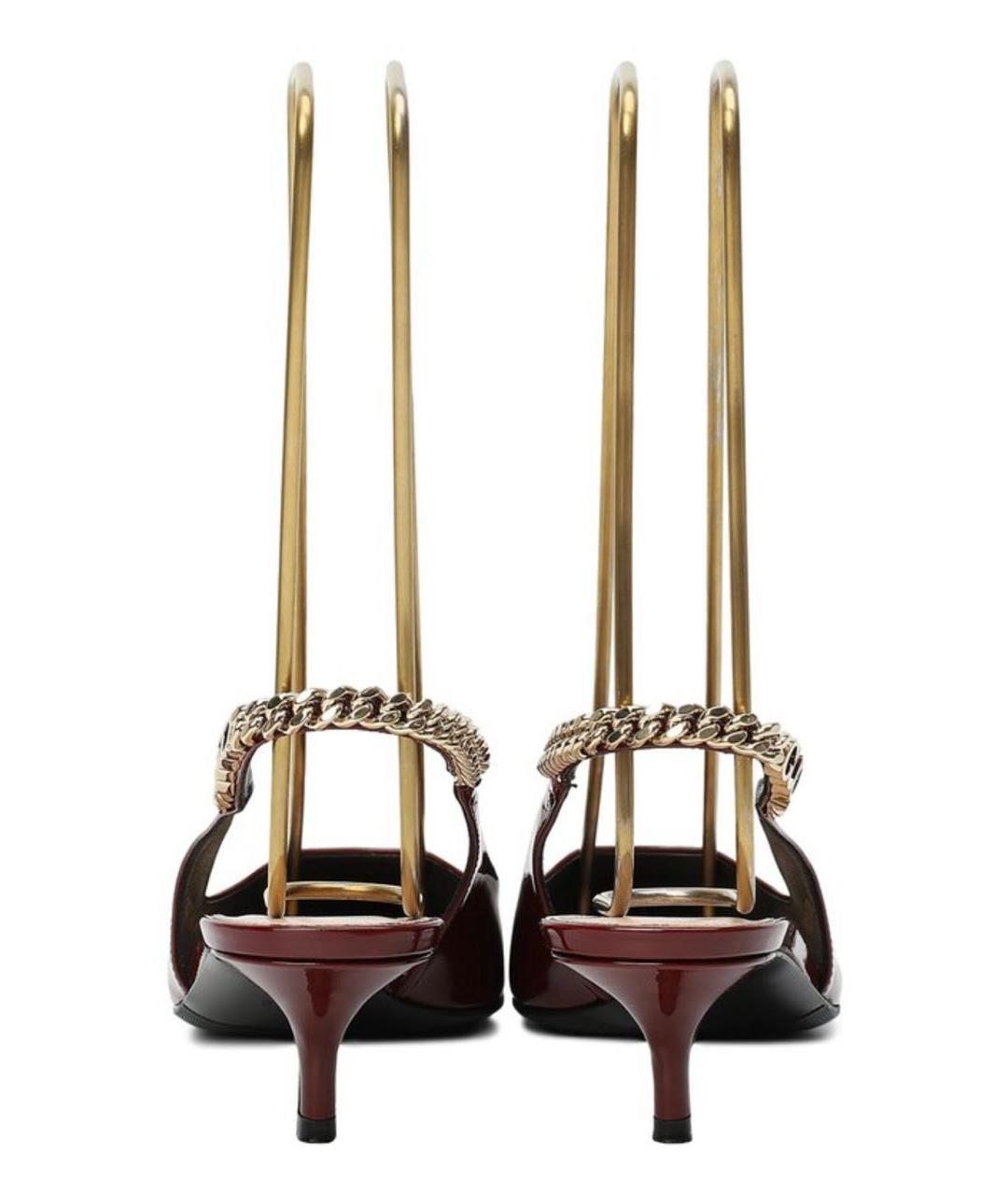 GUCCI Бордовые туфли из лакированной кожи, фото 3