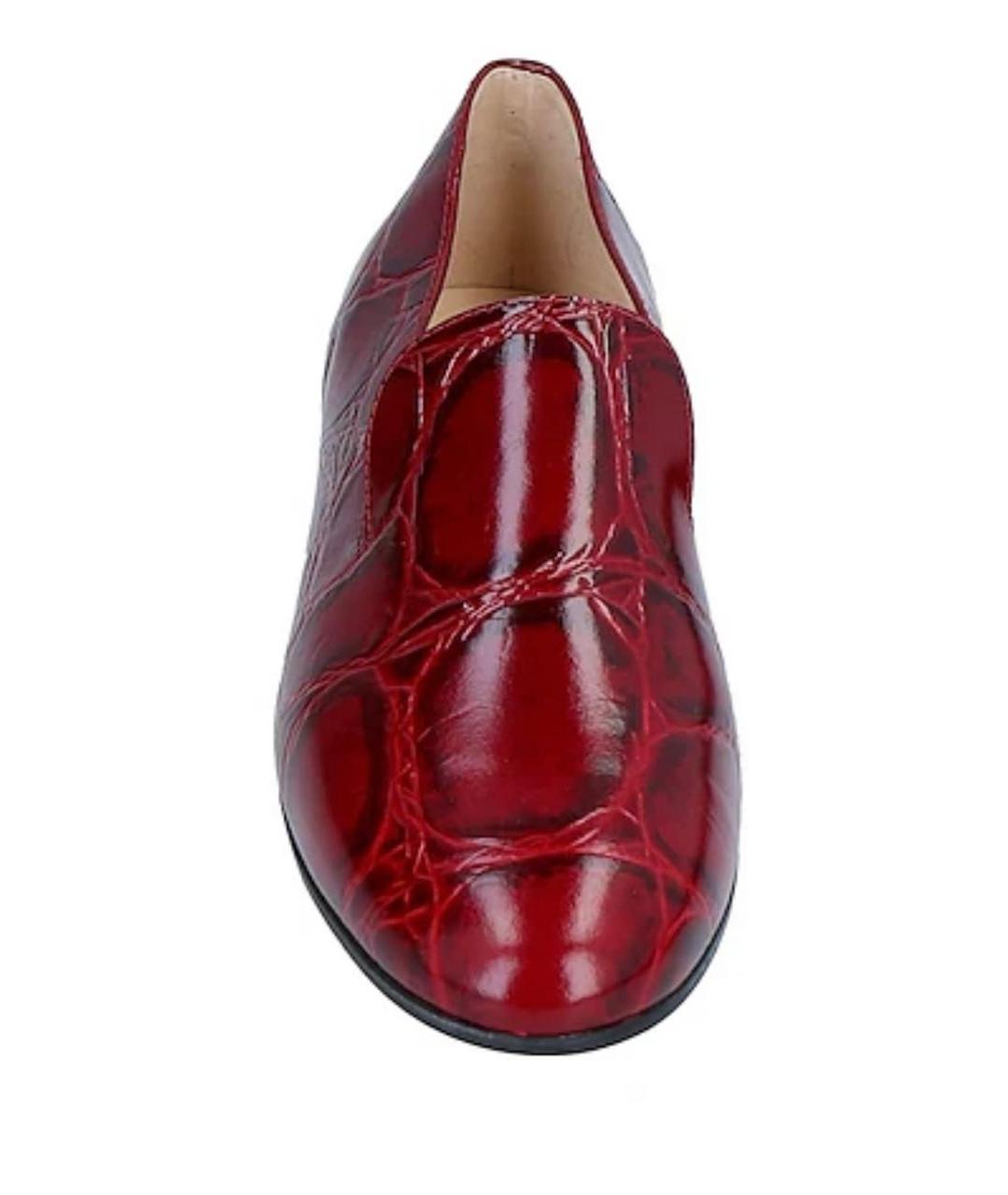 TOD'S Бордовые кожаные лоферы, фото 2