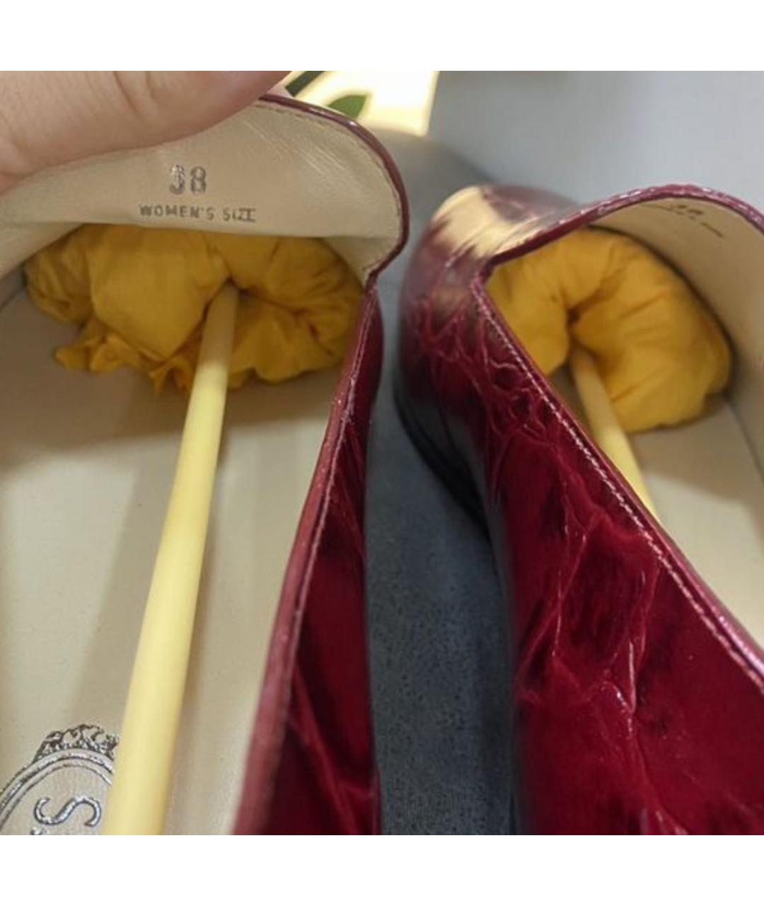 TOD'S Бордовые кожаные лоферы, фото 5