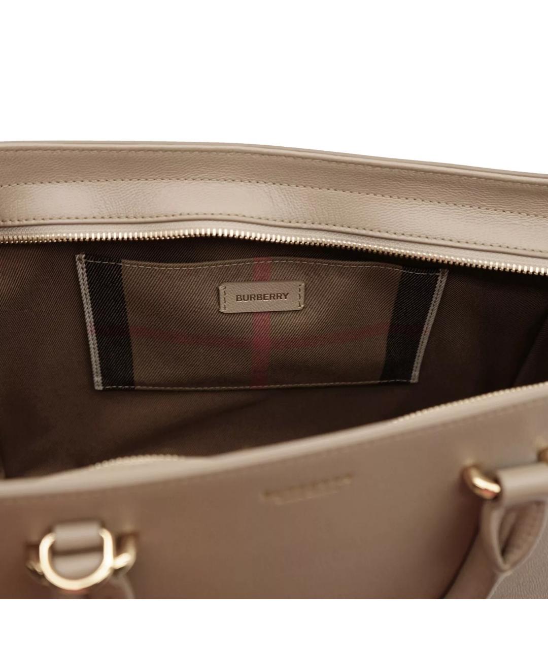 BURBERRY Бежевая сумка тоут, фото 5