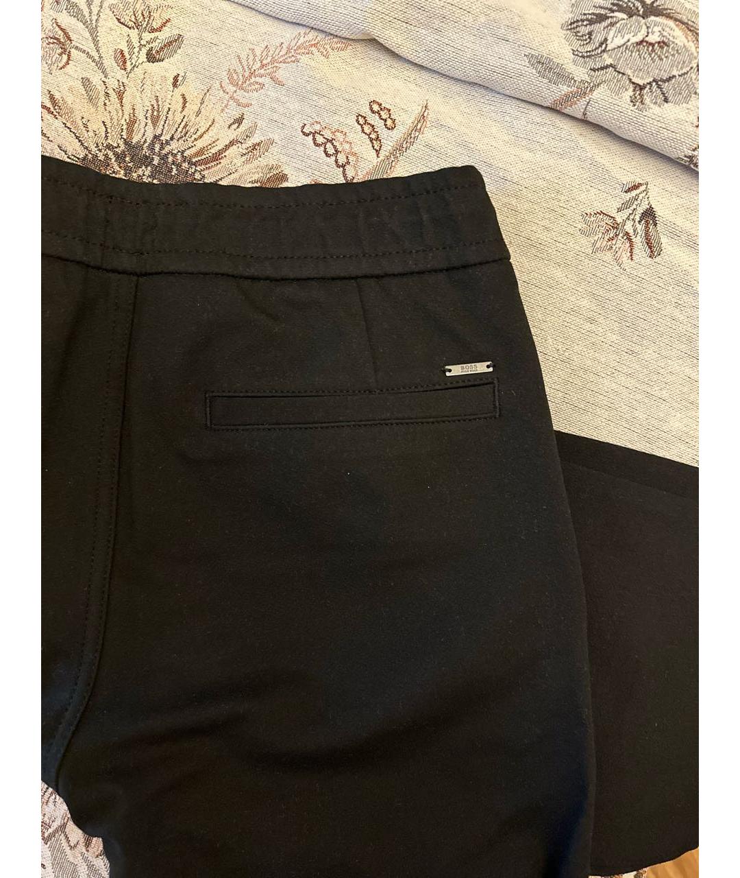 HUGO BOSS Черные хлопковые повседневные брюки, фото 4