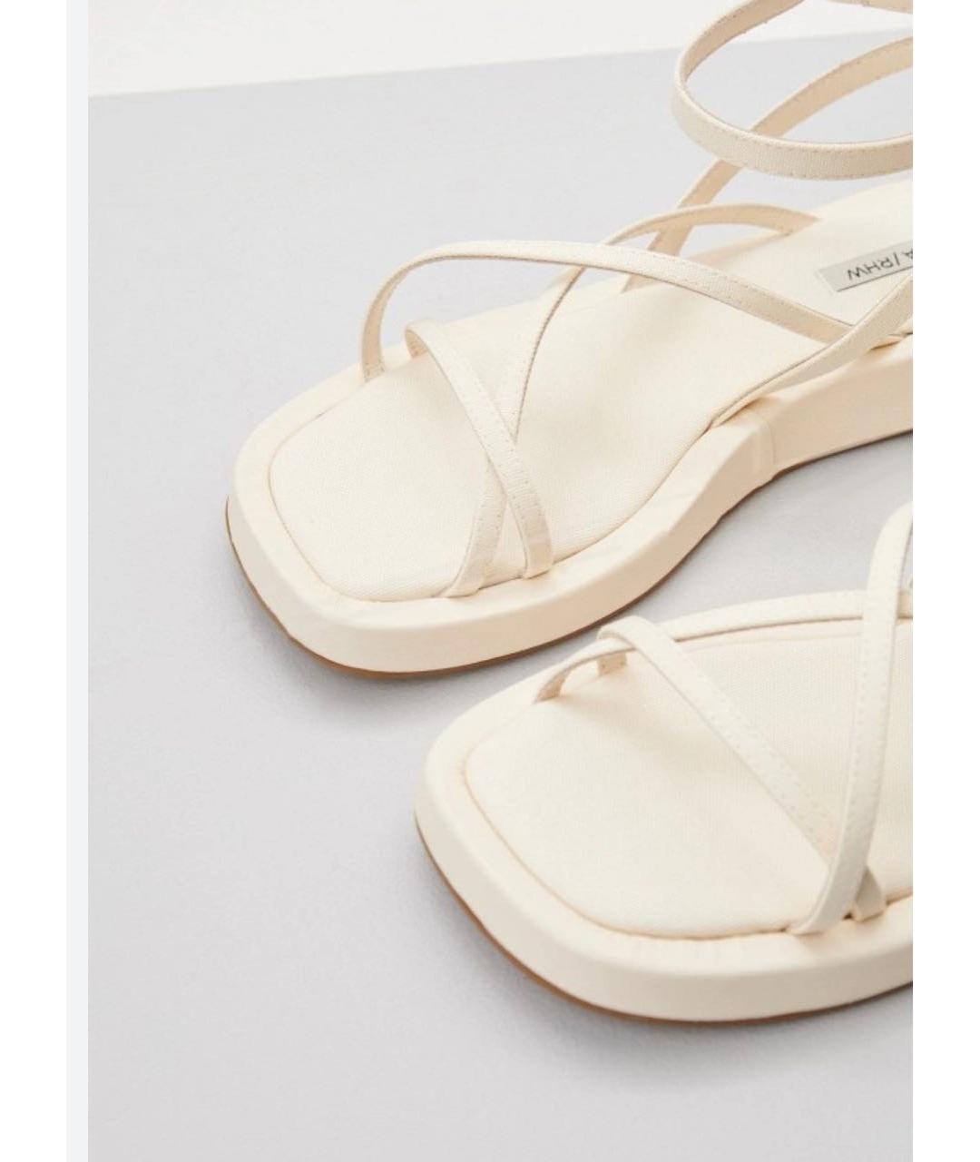 GIABORGHINI Бежевые текстильные сандалии, фото 2