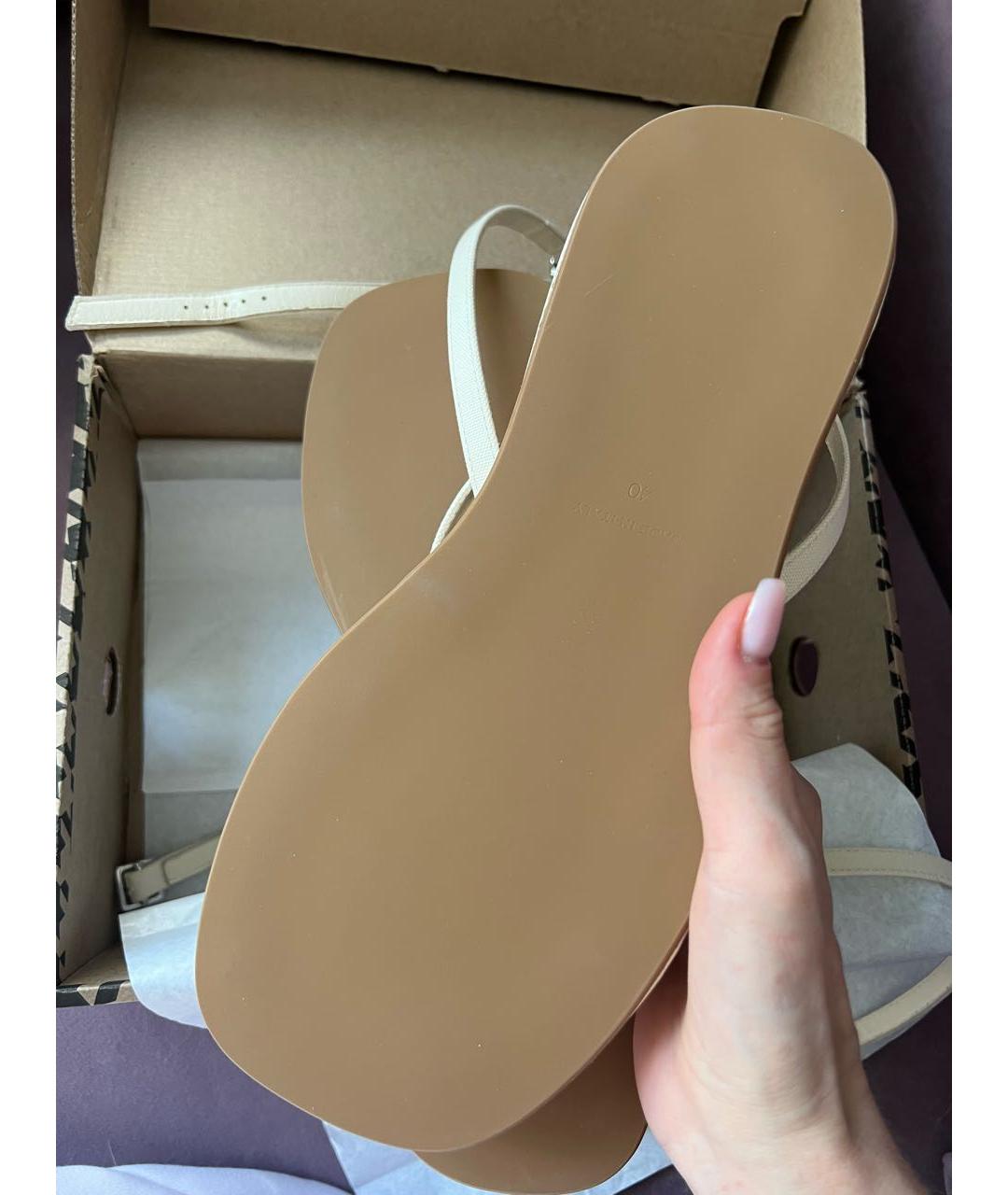 GIABORGHINI Бежевые текстильные сандалии, фото 7