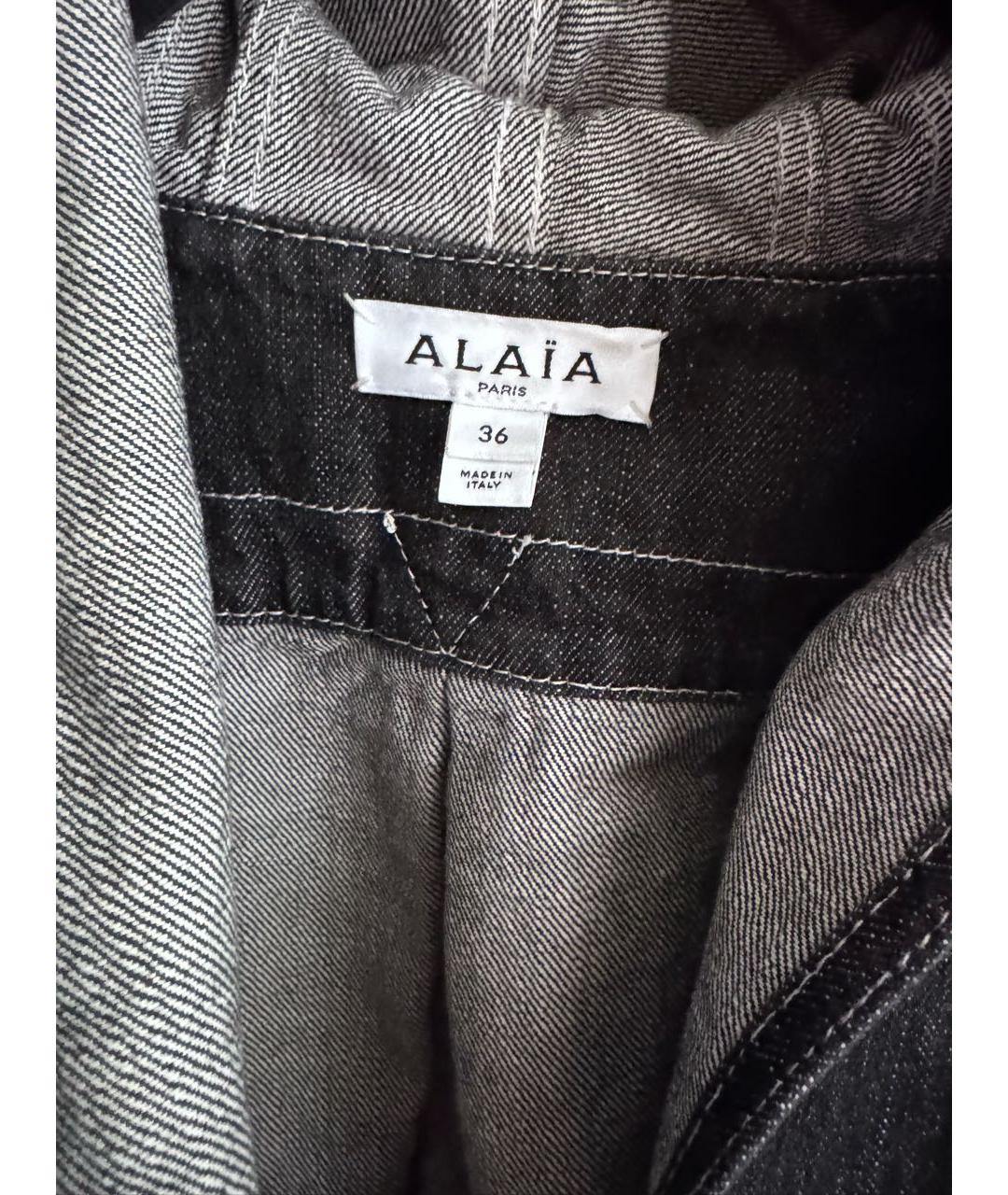 ALAIA Антрацитовое деним боди, фото 3