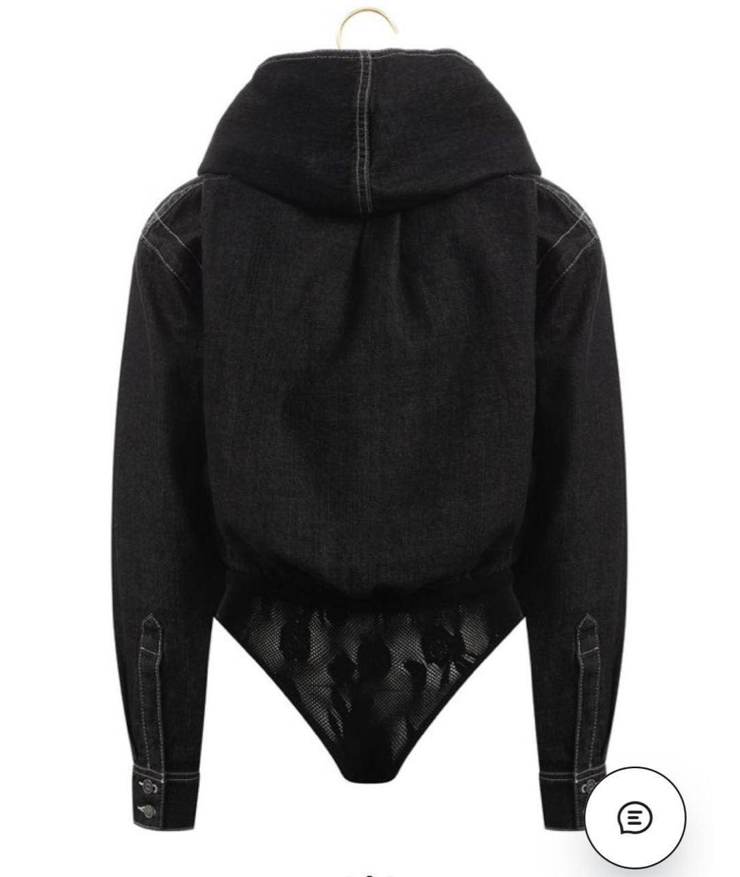 ALAIA Антрацитовое деним боди, фото 2