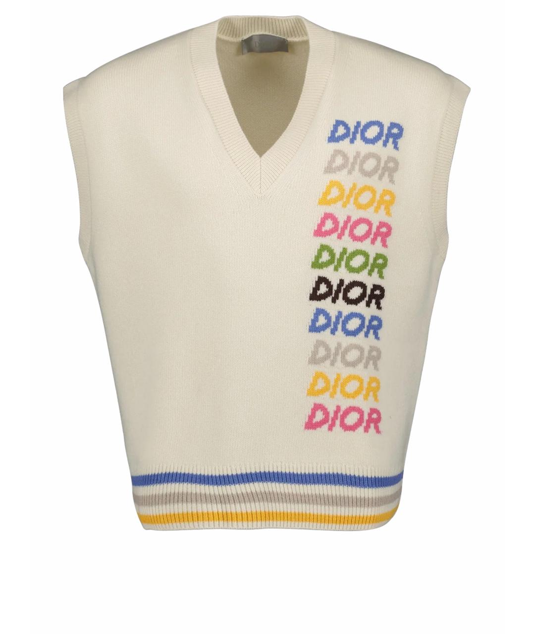 CHRISTIAN DIOR Бежевая шерстяная жилетка, фото 1
