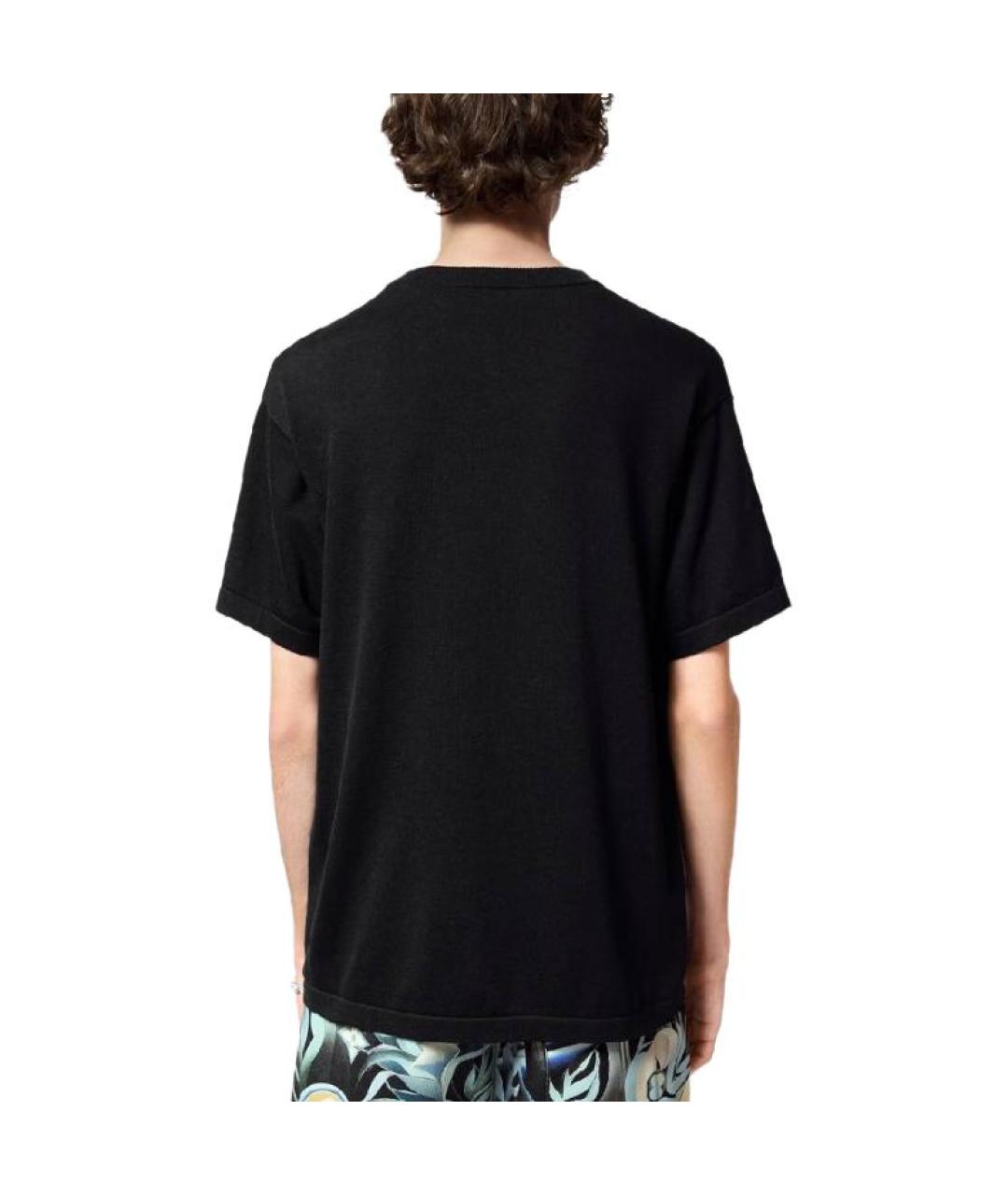 LOUIS VUITTON Черная хлопковая футболка, фото 2