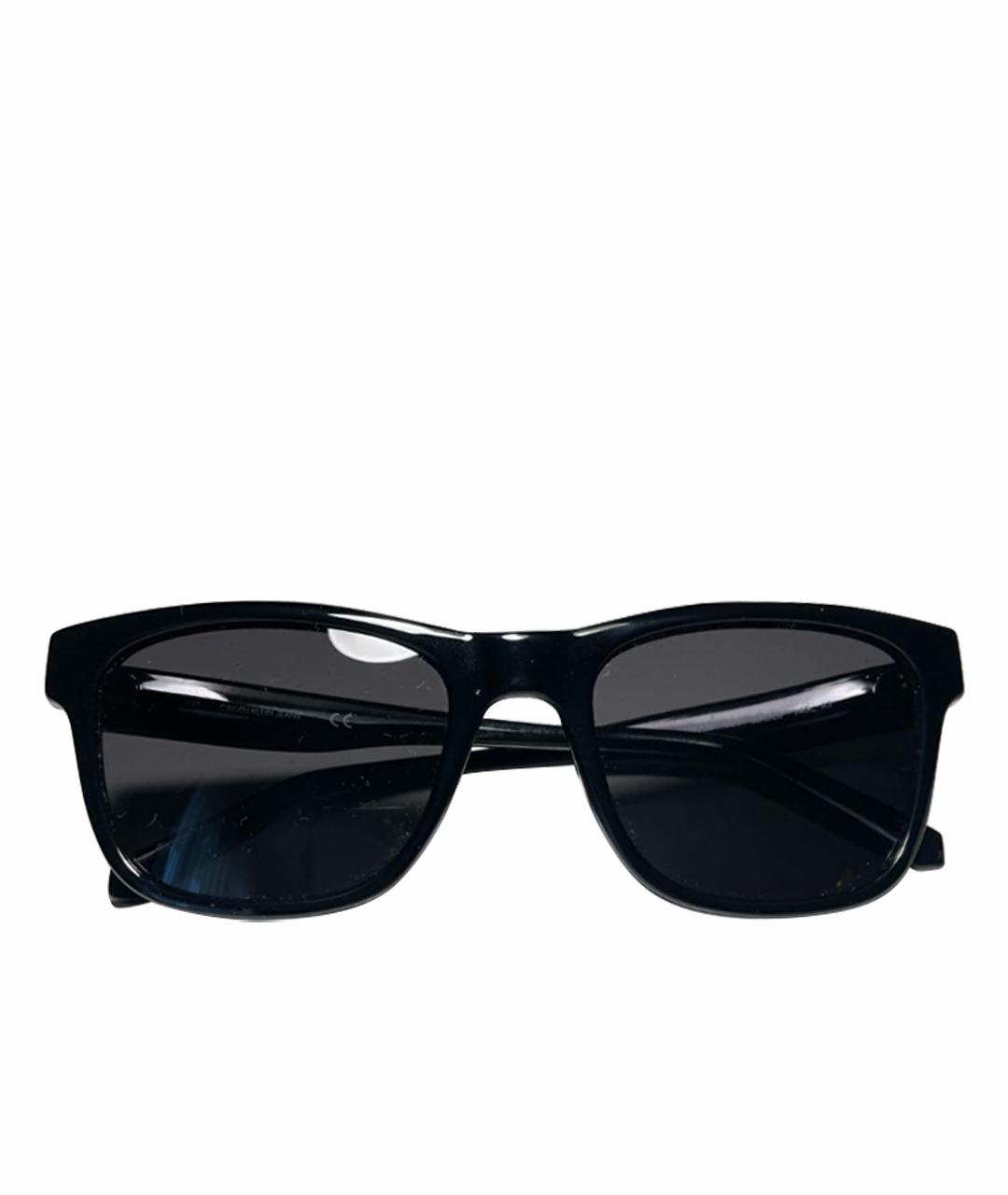 CALVIN KLEIN Черные пластиковые солнцезащитные очки, фото 1