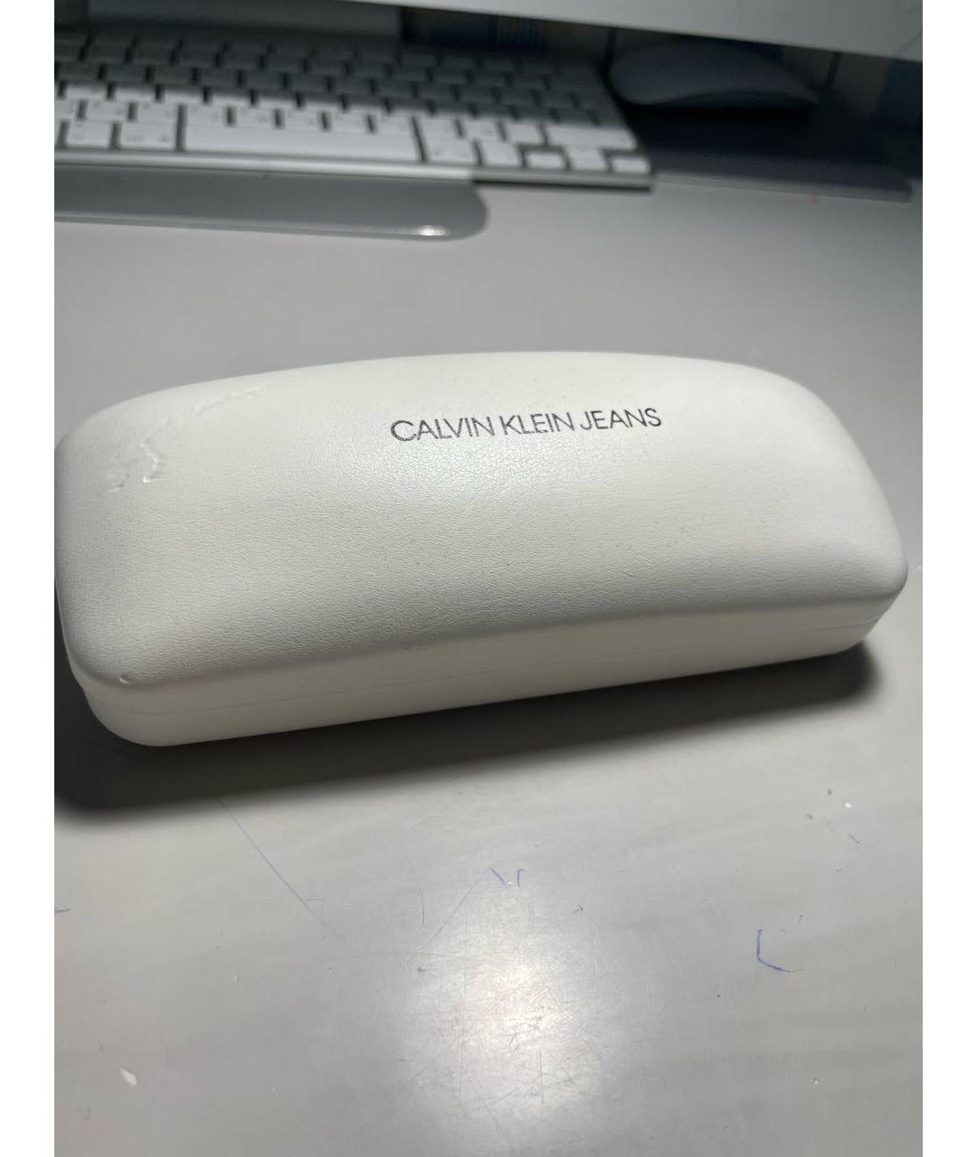 CALVIN KLEIN Черные пластиковые солнцезащитные очки, фото 5