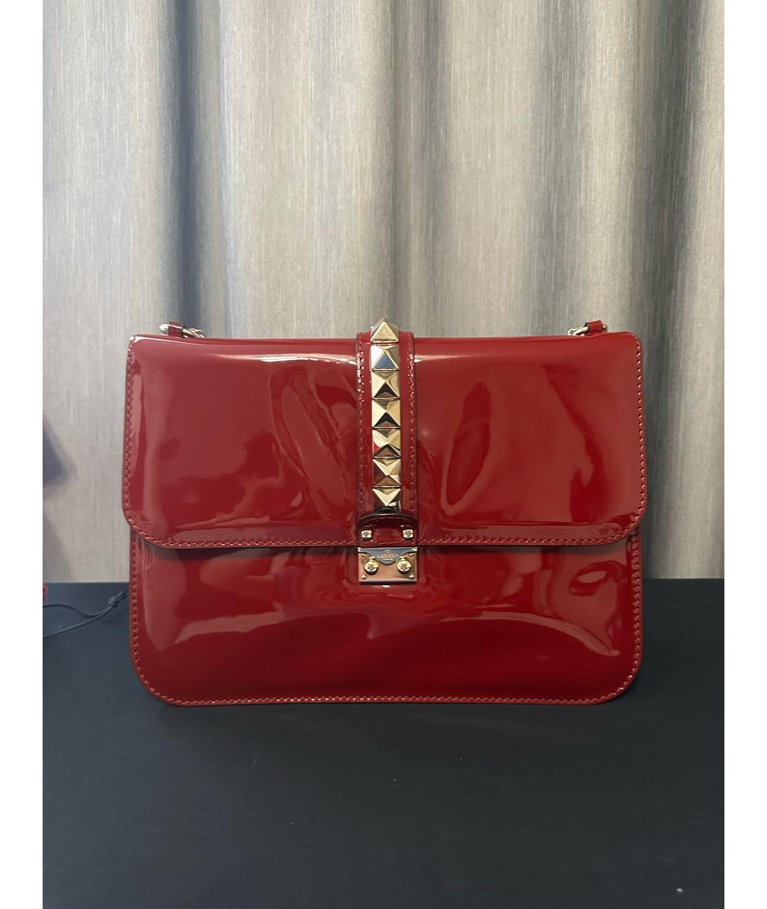 VALENTINO Бордовая кожаная сумка тоут, фото 8