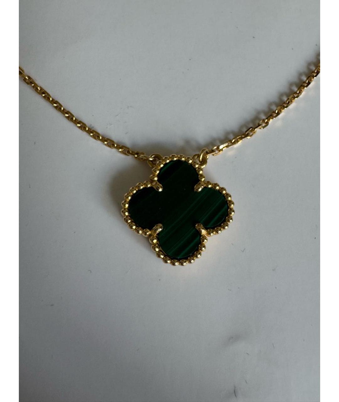 VAN CLEEF & ARPELS Зеленые колье из желтого золота, фото 3