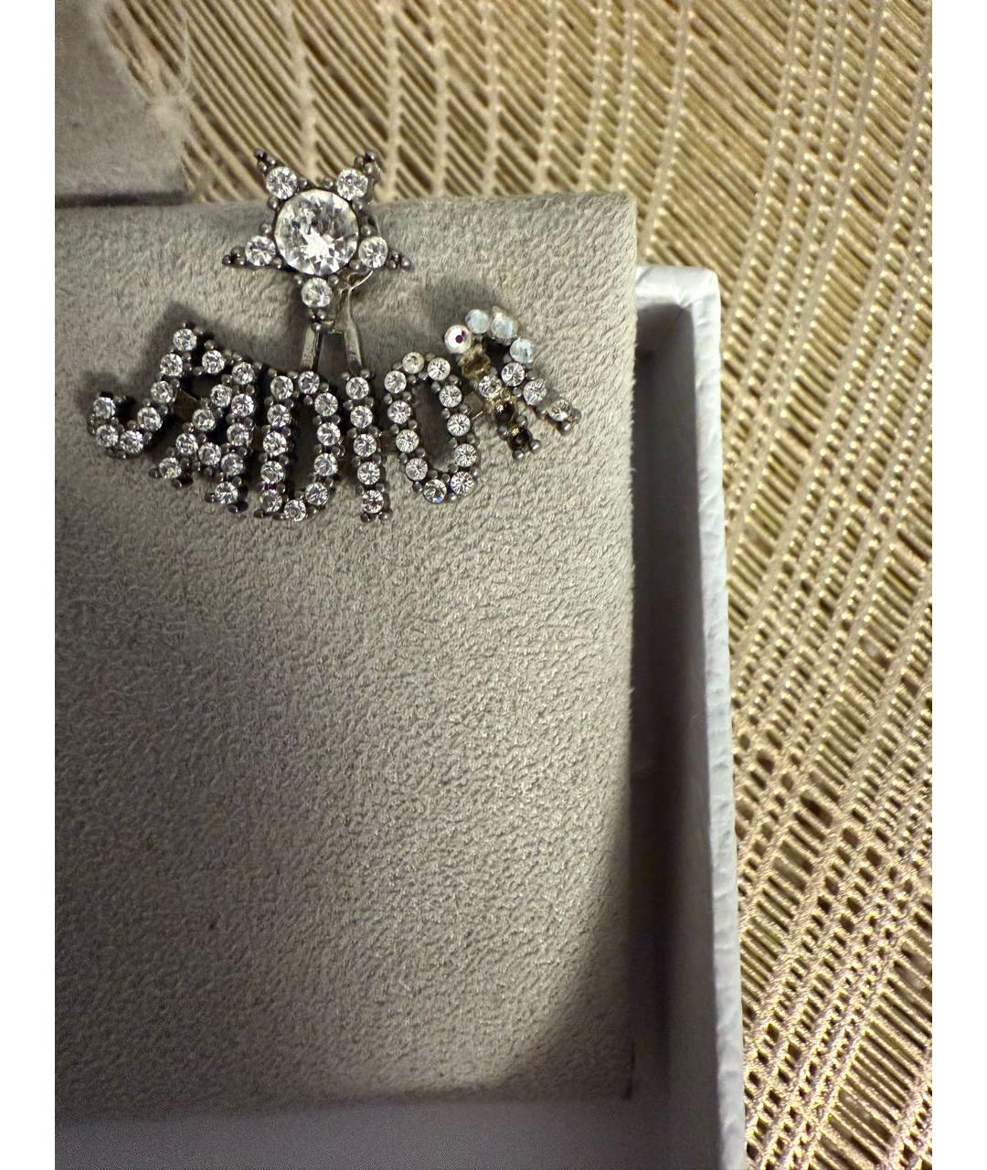 CHRISTIAN DIOR Серебряные металлические серьги, фото 3