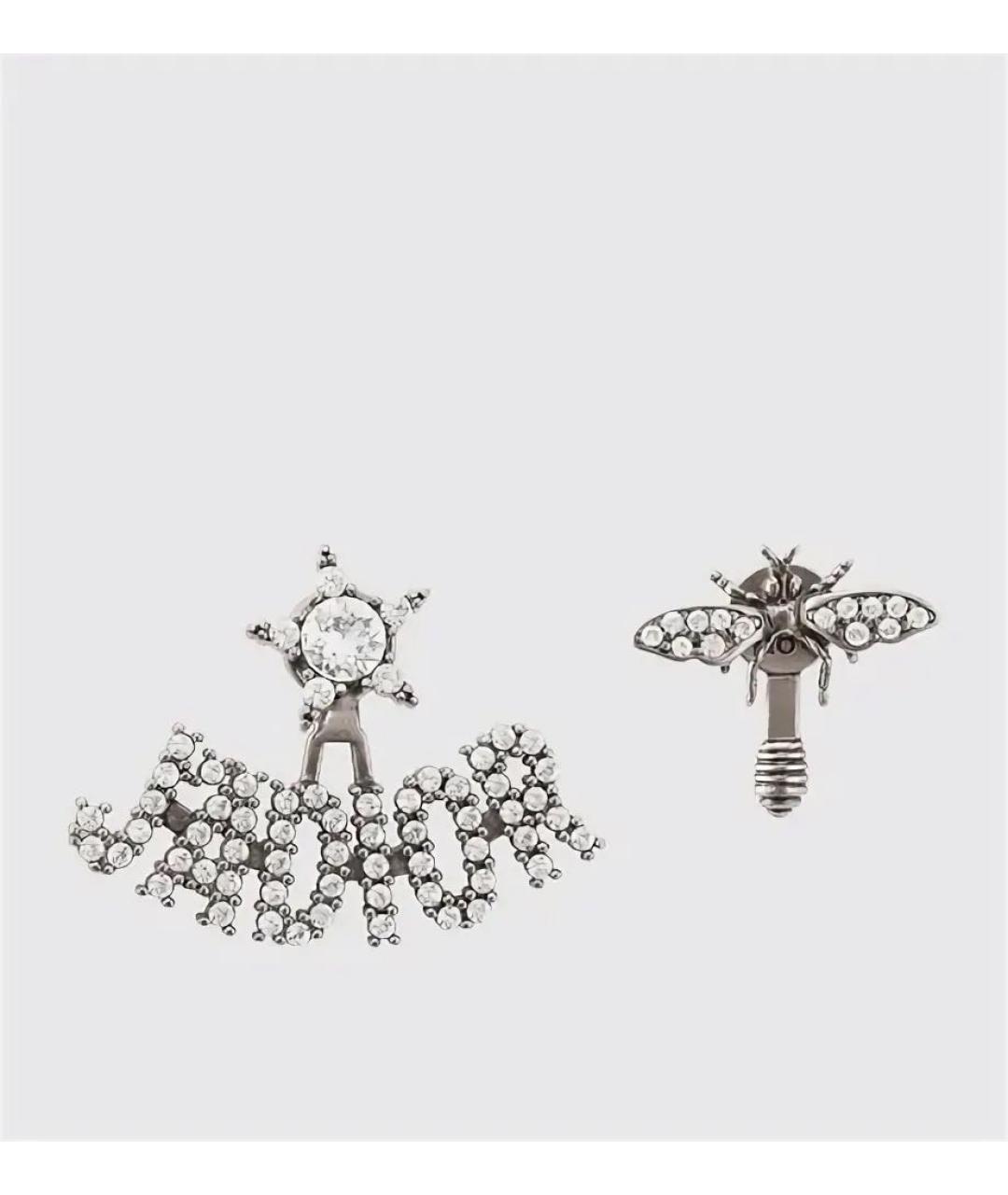 CHRISTIAN DIOR Серебряные металлические серьги, фото 4