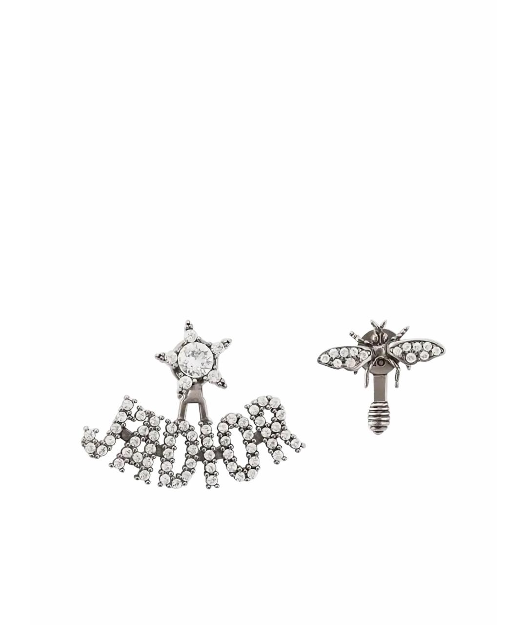 CHRISTIAN DIOR Серебряные металлические серьги, фото 1