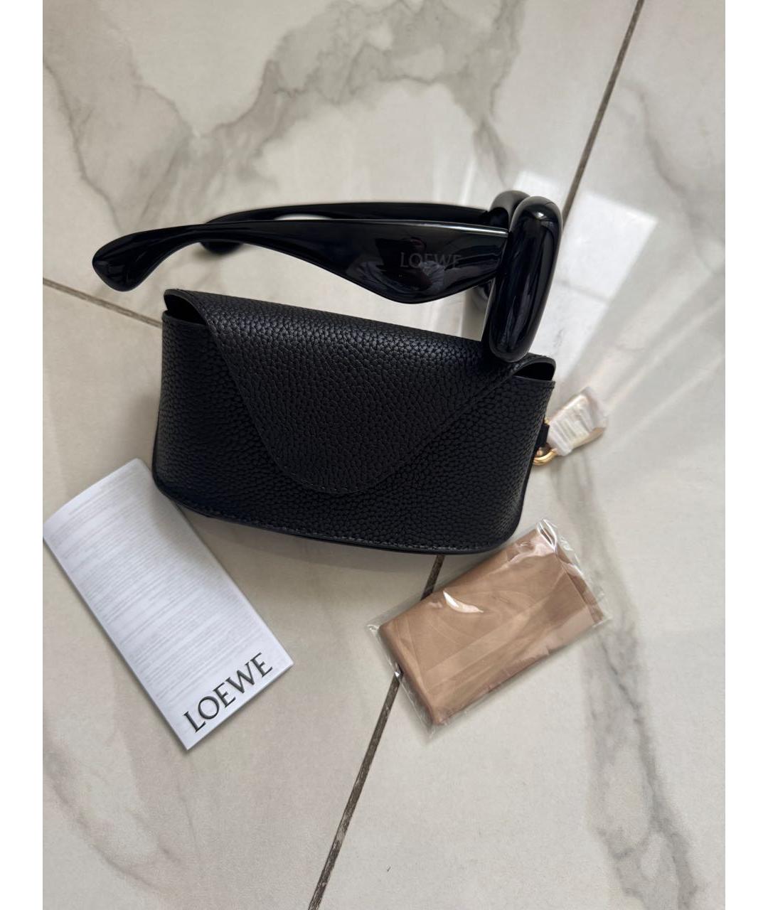 LOEWE Черные пластиковые солнцезащитные очки, фото 4