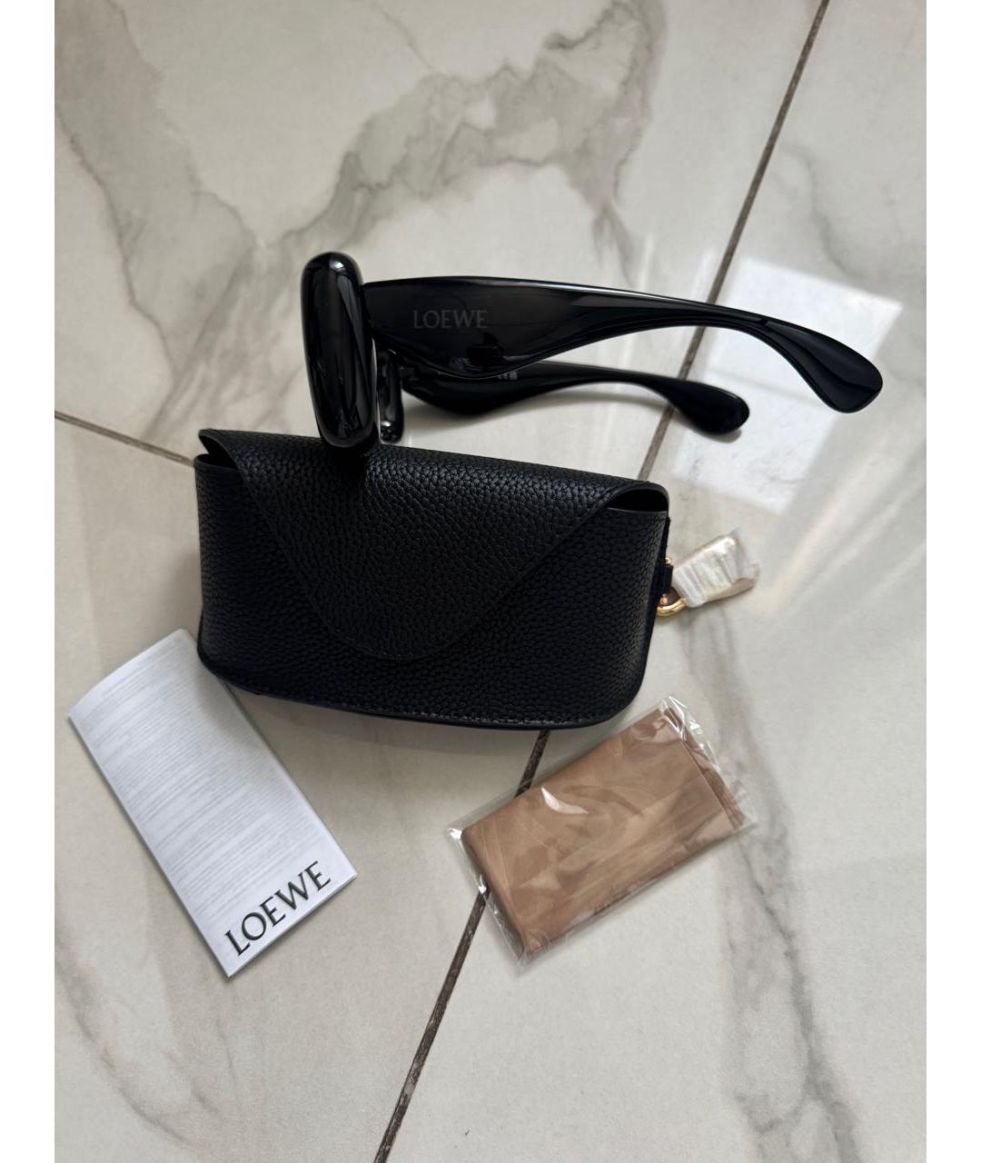 LOEWE Черные пластиковые солнцезащитные очки, фото 3
