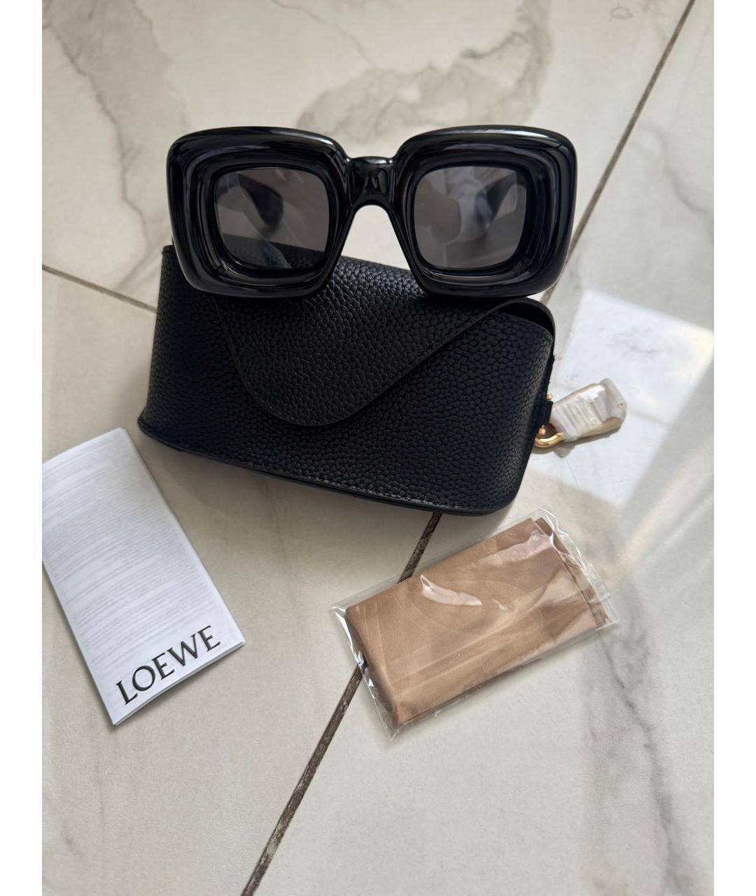 LOEWE Черные пластиковые солнцезащитные очки, фото 2