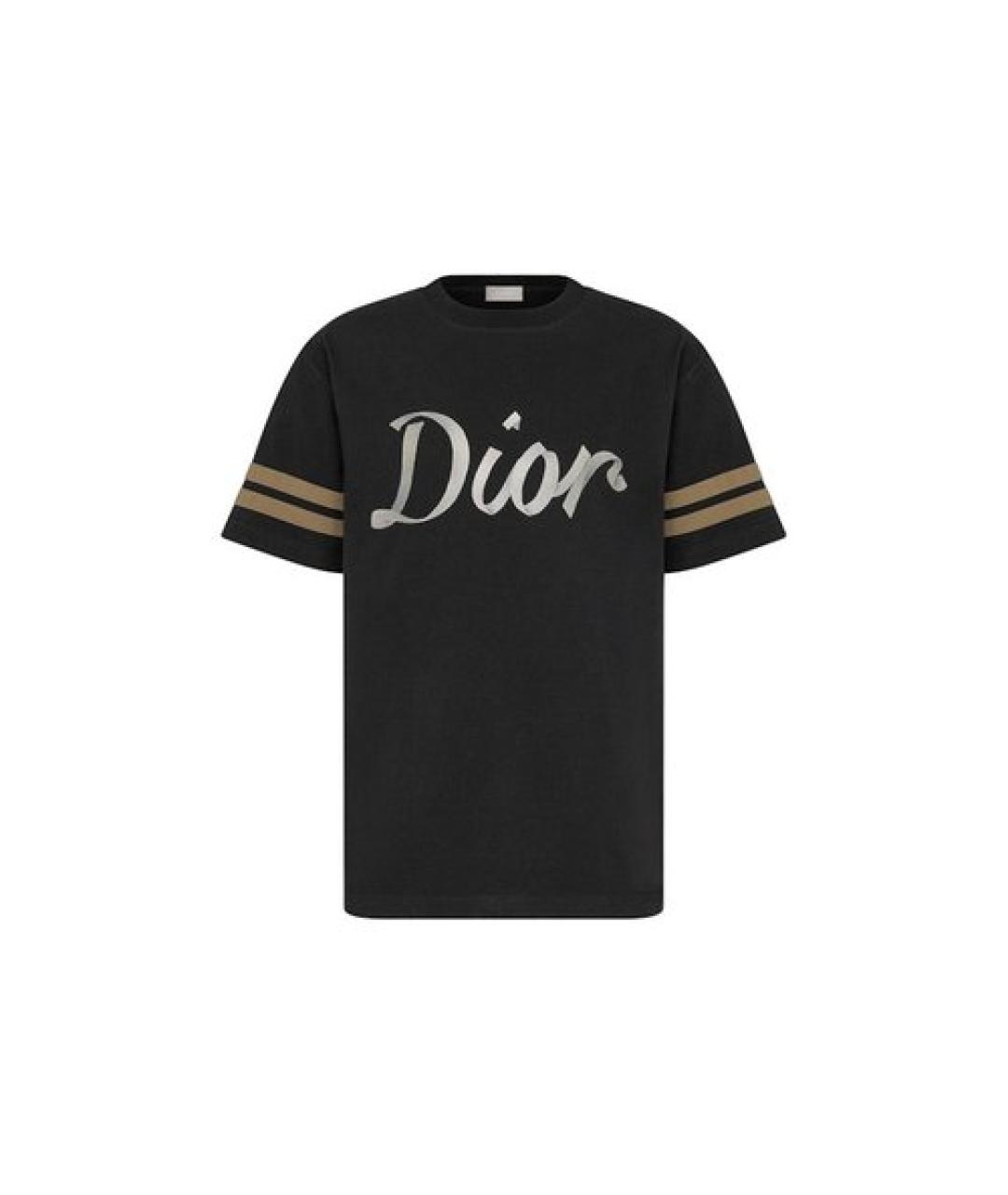 CHRISTIAN DIOR Черная хлопковая футболка, фото 1