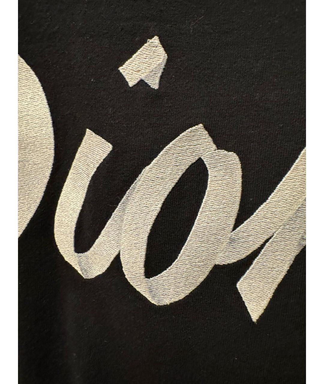 CHRISTIAN DIOR Черная хлопковая футболка, фото 5
