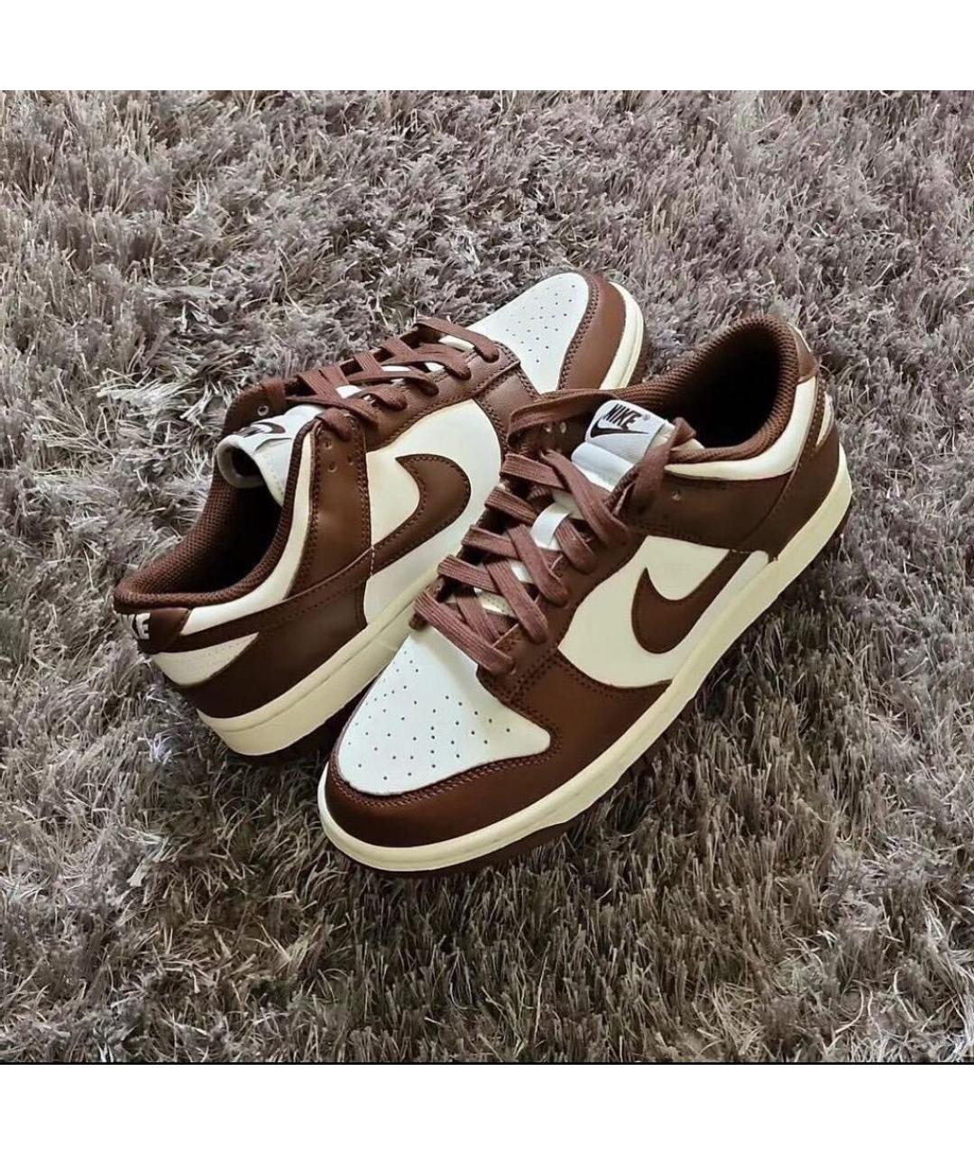 NIKE Коричневые кожаные кроссовки, фото 4