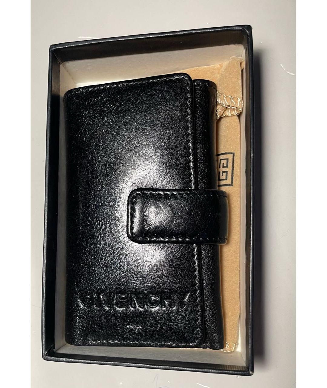 GIVENCHY Черный кожаный кошелек, фото 3