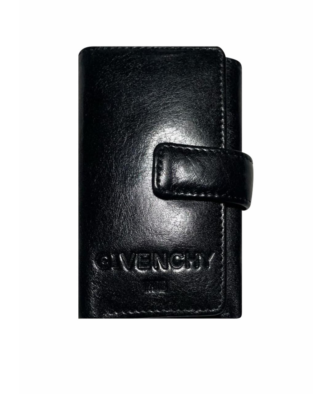 GIVENCHY Черный кожаный кошелек, фото 1