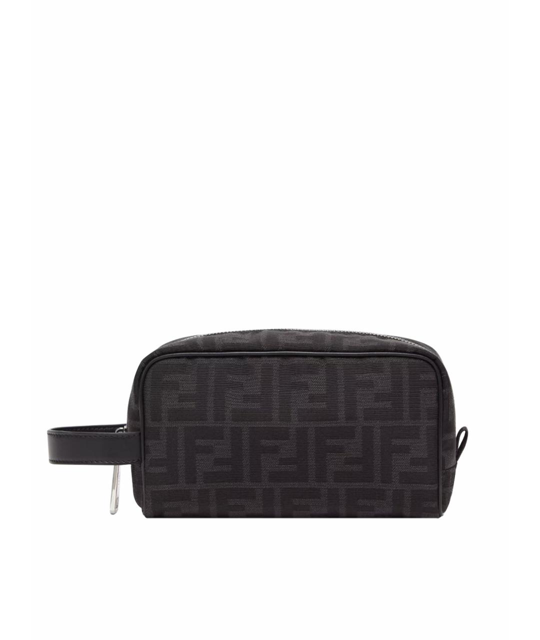 FENDI Черная тканевая барсетка, фото 1