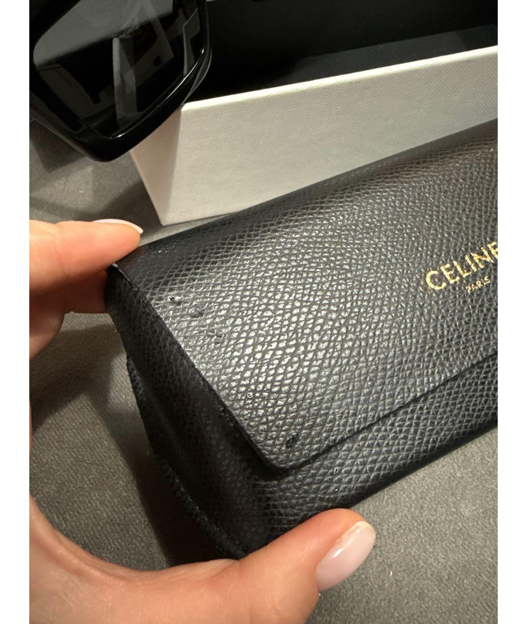 CELINE Черные пластиковые солнцезащитные очки, фото 6