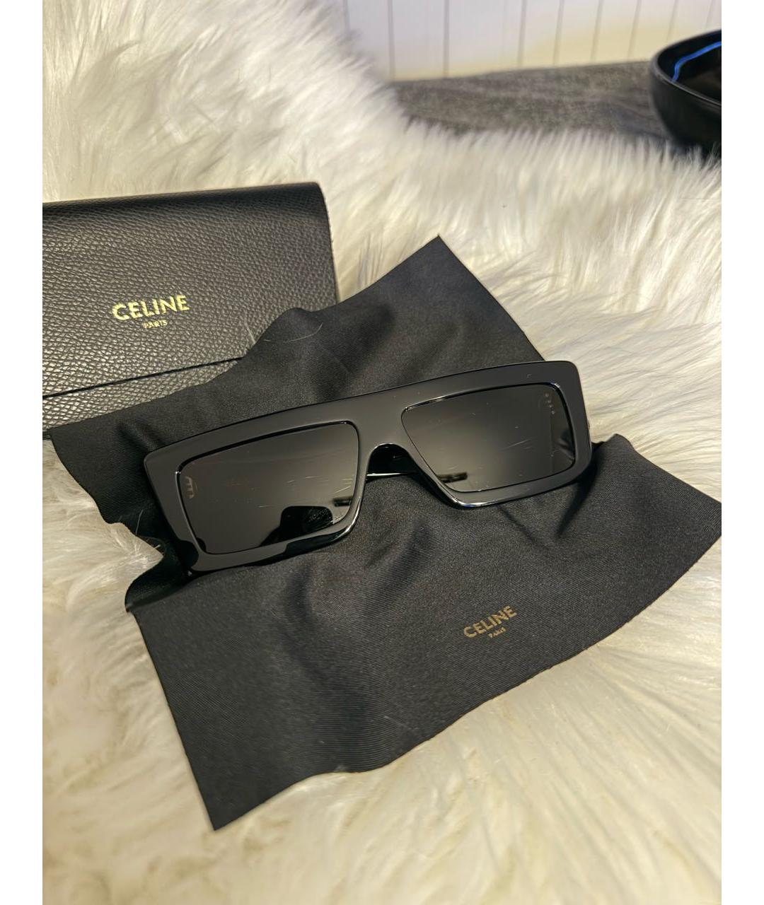 CELINE Черные пластиковые солнцезащитные очки, фото 3