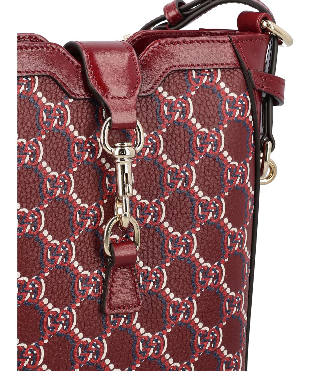 GUCCI Красная кожаная сумка через плечо, фото 2