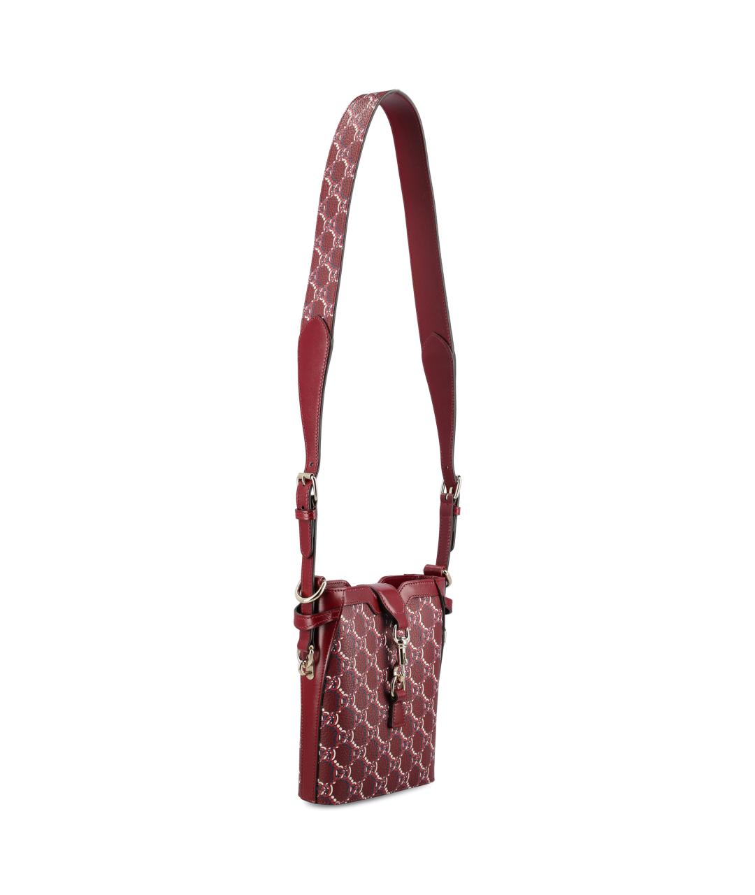 GUCCI Красная кожаная сумка через плечо, фото 3