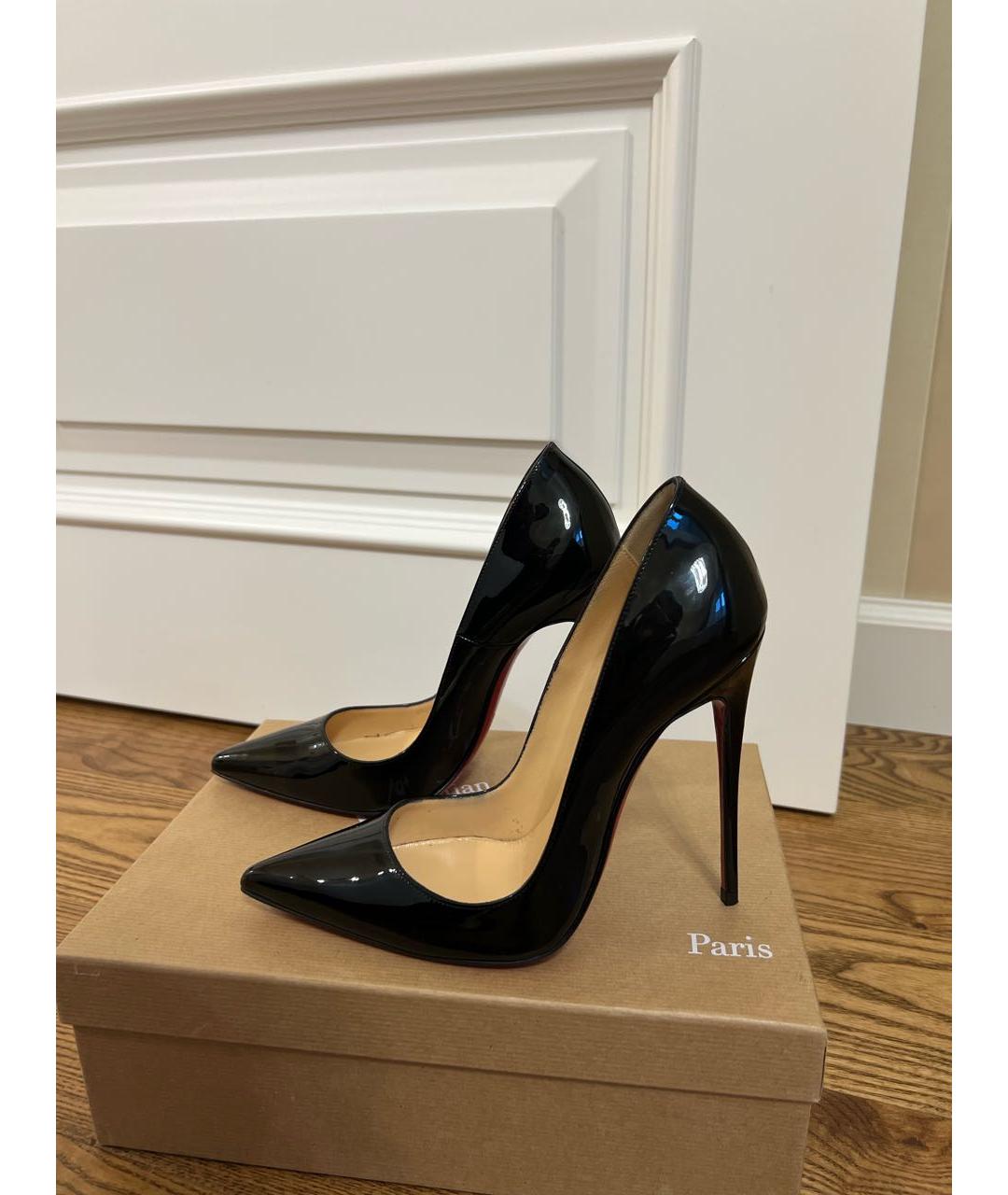 CHRISTIAN LOUBOUTIN Черные кожаные туфли, фото 8