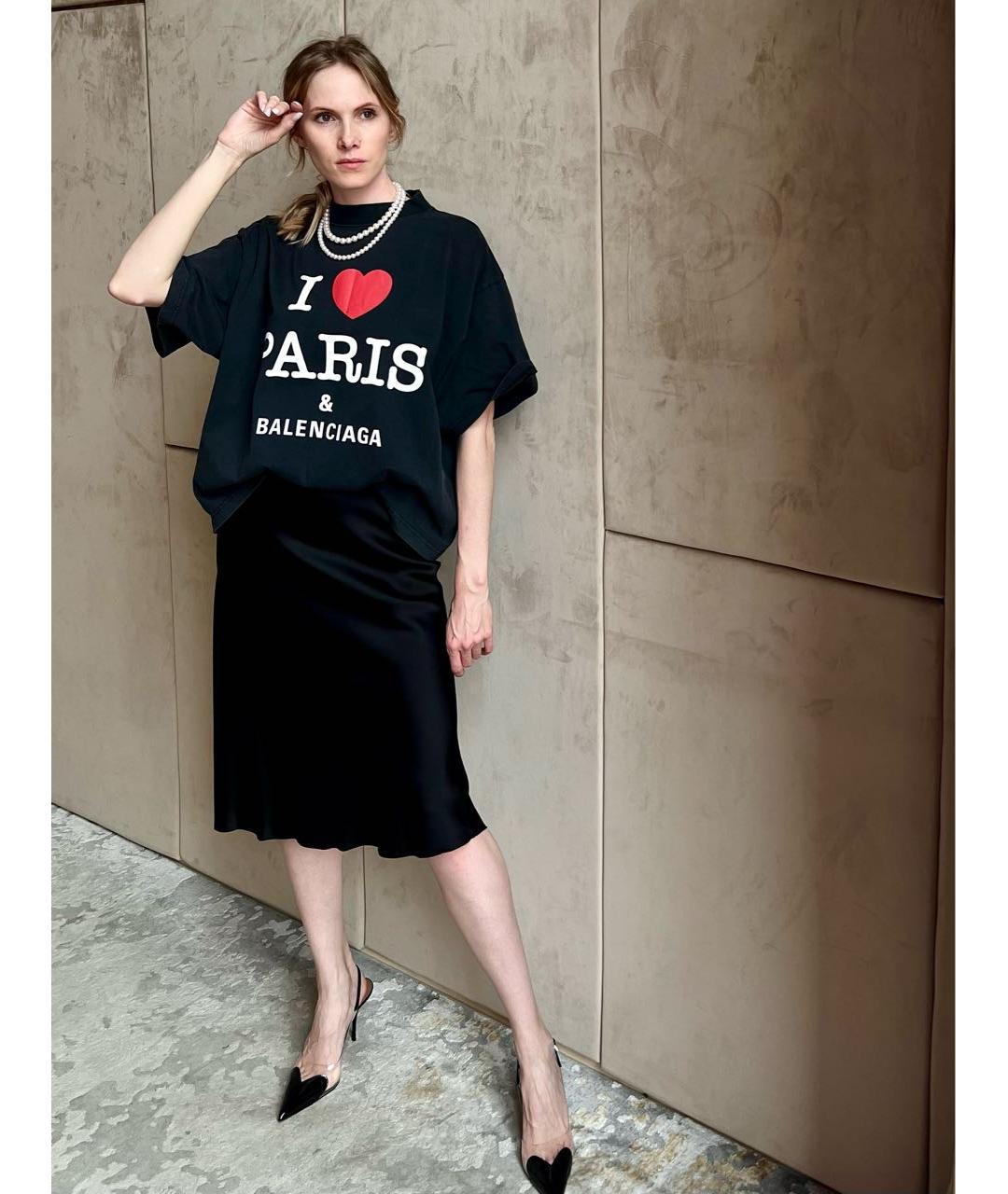 BALENCIAGA Черная хлопковая майка, фото 6