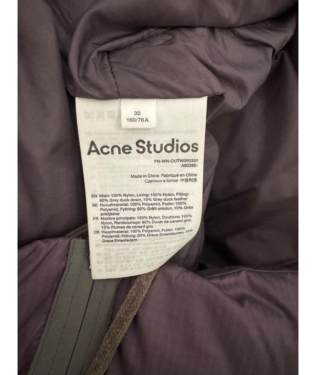 ACNE STUDIOS Фиолетовый пуховик, фото 5