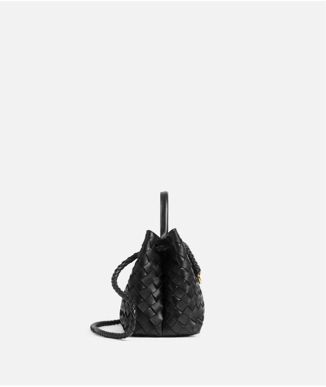BOTTEGA VENETA Черная кожаная сумка с короткими ручками, фото 2