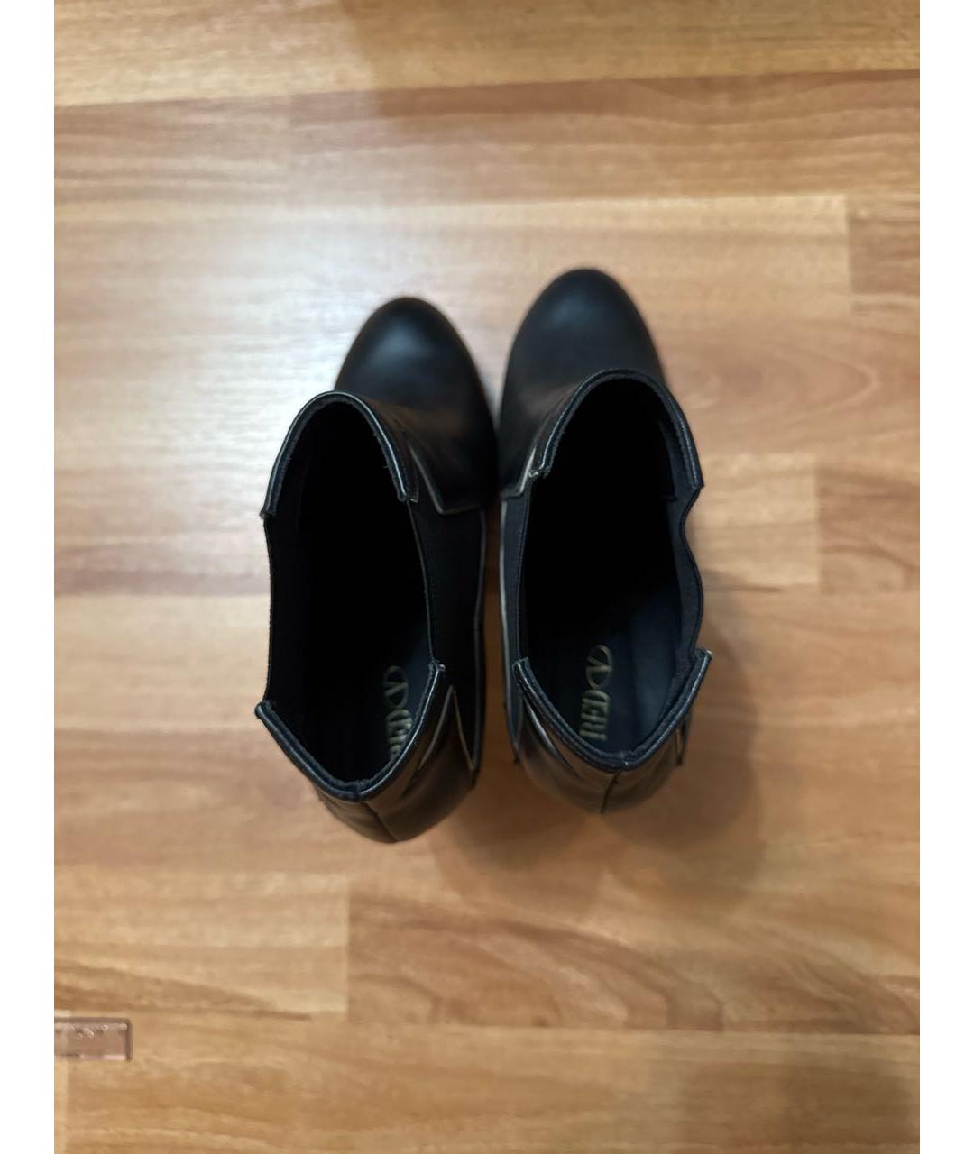 RED VALENTINO Черные кожаные ботильоны, фото 3