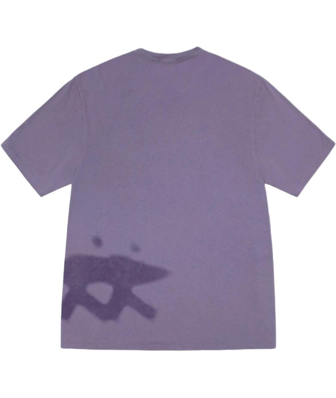 STUSSY Фиолетовая хлопковая футболка, фото 2