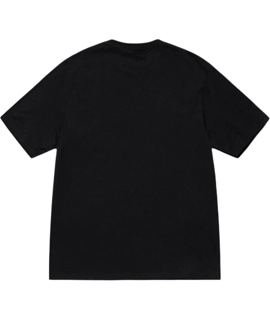 STUSSY Черная хлопковая футболка, фото 2