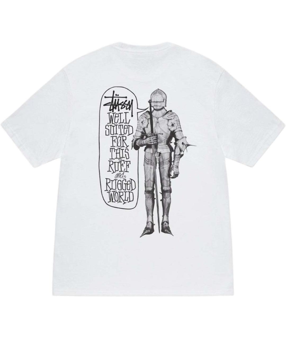 STUSSY Белая хлопковая футболка, фото 2